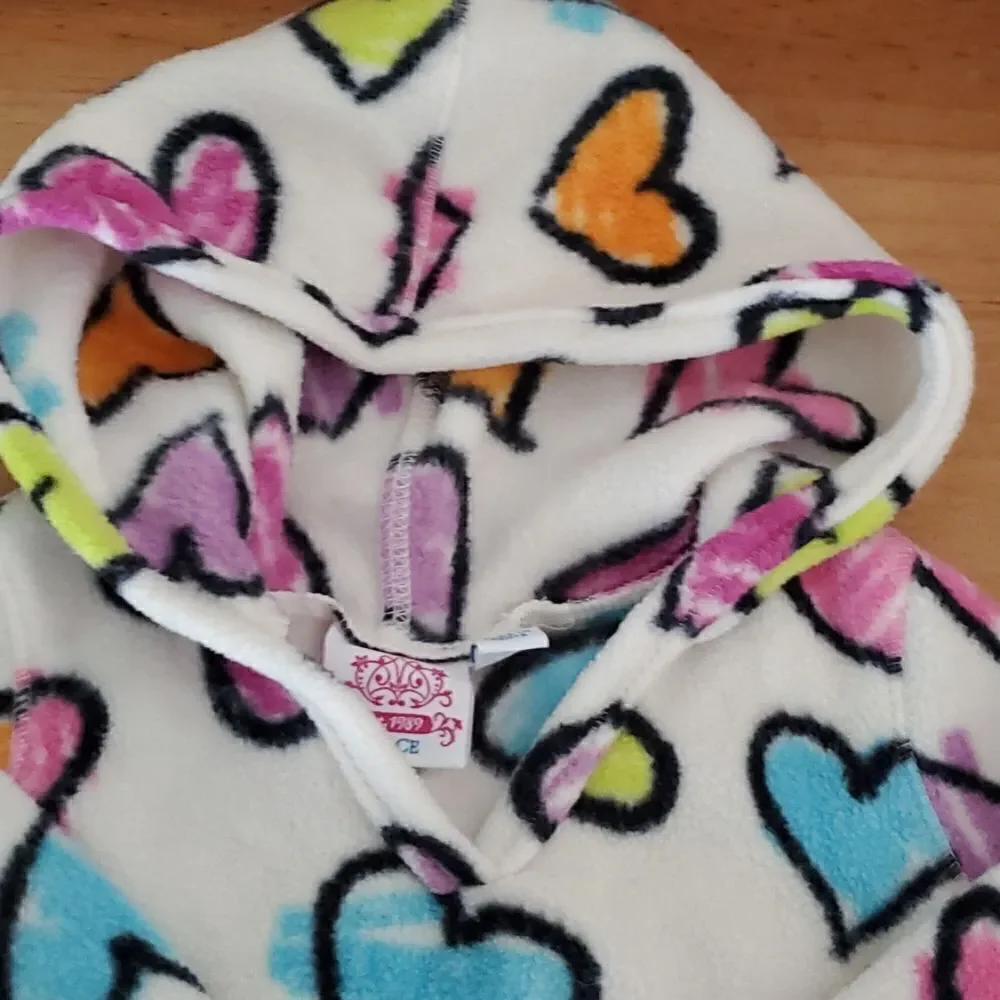 The Children's Place Baby Girl Heart Fleece Hoodie Size 6-9 Months